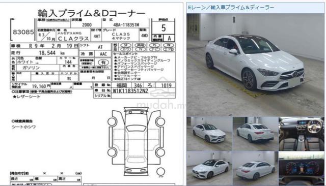 [5A/HUD 18xxxKM] 2021 Mer Benz CLA35 AMG Full Spec - 2