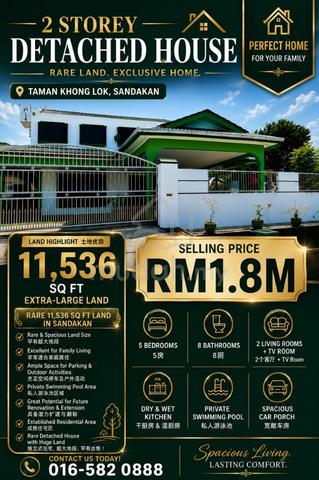 2 Storey Detached House Taman Kong Lok 11,536 sqft 1