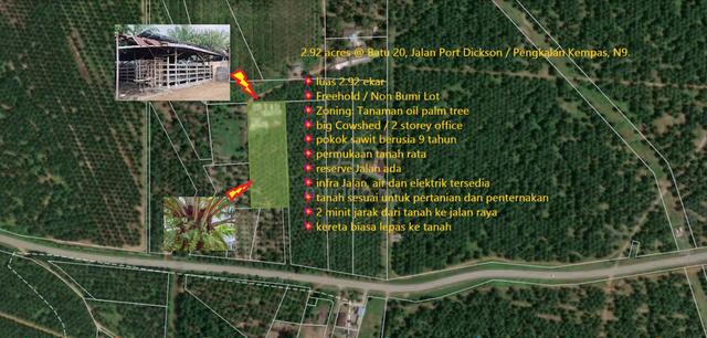 2.92 acres @ Batu 20, Jalan Port Dickson - Pengkalan Kempas, Linggi N9 1