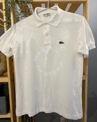 white lacoste polo