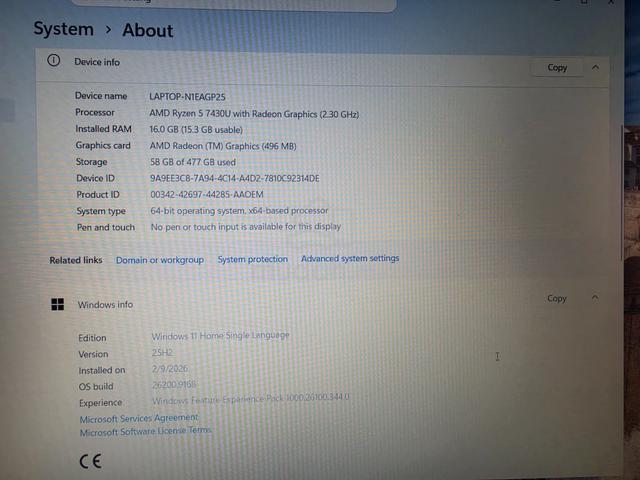 HP Laptop 15.6 (R5-7430u/512/16GB)Backlit Keyboard - photo 4 of 6
