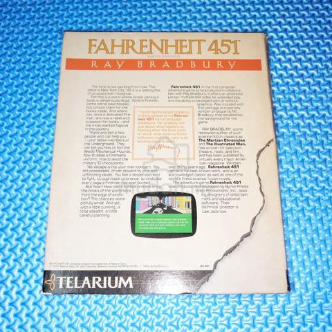 Fahrenheit 451 Game IBM DOS 5.25 Inch Floppy Disk - photo 5 of 6