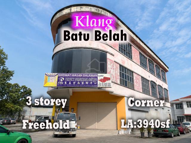 Klang Batu Belah Sungai Putus Kawasan 18 Freehold Corner 3 Storey Shop 1