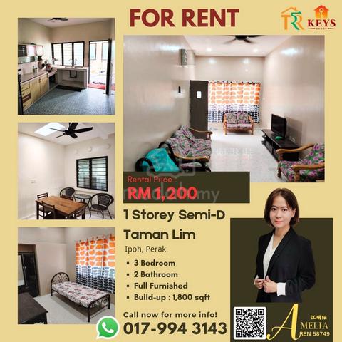 Full Furnish Single Storey Semi D Taman Lim Ipoh 1