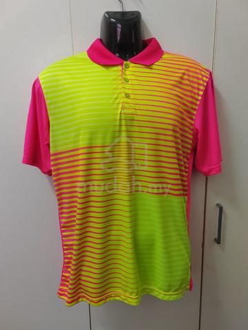 ITEM BARU_Baju T-Shirt ARORA size L Pink_Green - photo 3 of 4