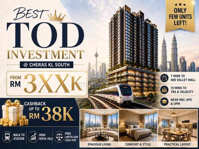 Airbnb Link LRT Midvalley @ MTH 1.4K | RENTAL 2.5K @ Beside MRT/KTM !! 1