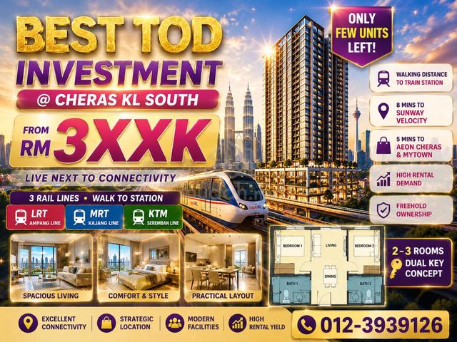 Unblock TRX/KLCC【 Next LRT/MRT 】Airbnb Dualkey Mth 1.5k FREE Furnish 1