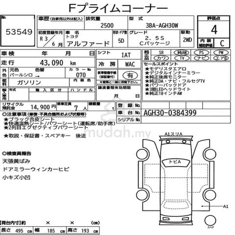 4C 41K KM UNREG 2021 ALPHARD SC 2.5Modelista B.kit - 2