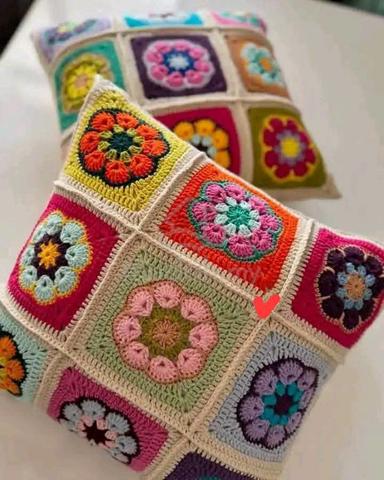 crochet cushions  - photo 5 of 6