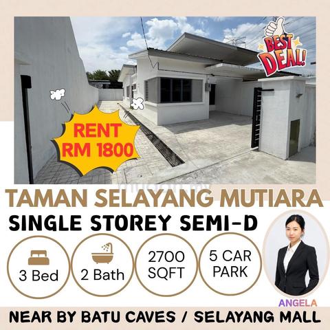 RENT 💯SELYANG MULIA|BATU CAVES| semi D|Space & Uniqueness|flexibility 1