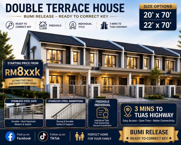 Double storey terrace house ready to move in 1