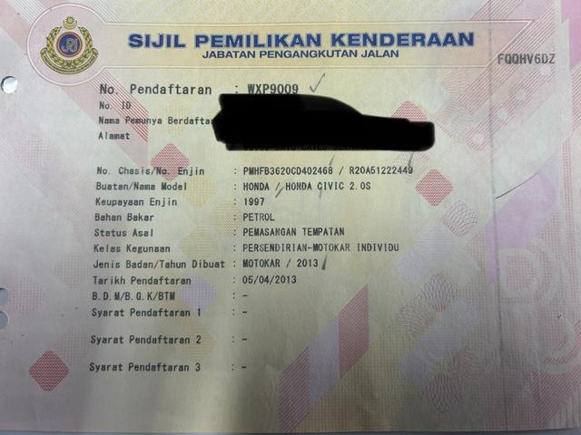 2013 Honda CIVIC 2.0 S(A)NO PROCESS FEE OTR - 2