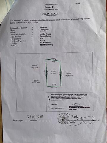 TANAH LOT 428mp kampung star kanan marang 1