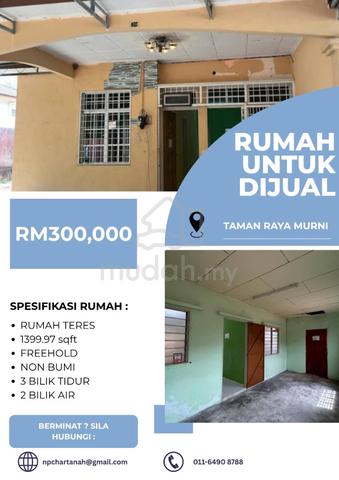 Rumah Teres untuk dijual | TAMAN RAYA MURNI 1