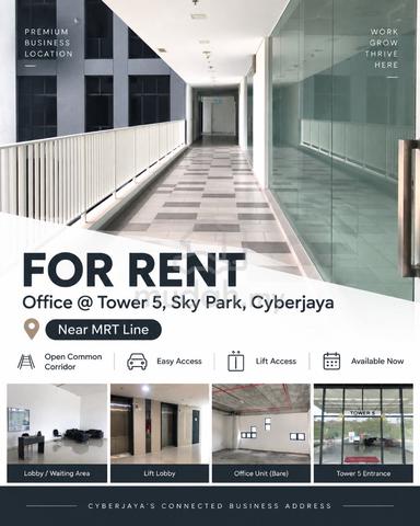 FOR RENT | Tower 5 @ SkyPark, Cyberjaya | High Floor | Spacious Unit | 1