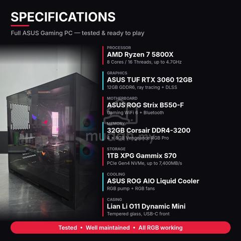 Full ASUS Gaming PC | Ryzen 7 5800X | RTX 3060 🔥 - photo 2 of 2