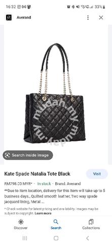 Preloved Kate Spade Natalia Tote (Black) - Bags & Wallets for sale in Setia  Alam, Selangor