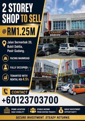 Rare Shoplot For SALE – A Great Investment Opportunity ! Bukit Dahlia 1