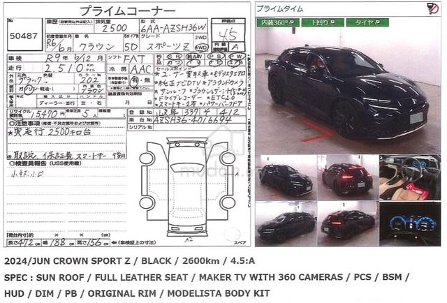 2024 Toyota CROWN 2.5 SPORT Z - Full Specs - 3