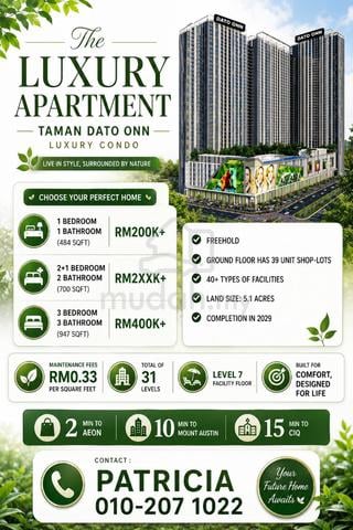 Commercial Services Apartment @ Bandar Dato Onn Johor 1