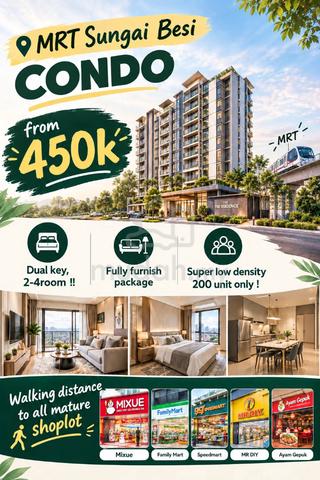 MRT Condo @ Sungai Besi (200unit) Fully Furnish 1