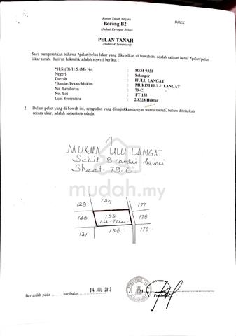 Tanah untuk Dijual di Hulu Langat 1