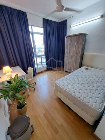 Female Master Room @ Millennium Square Condo Sek 14, walk to LRT, BAC 1