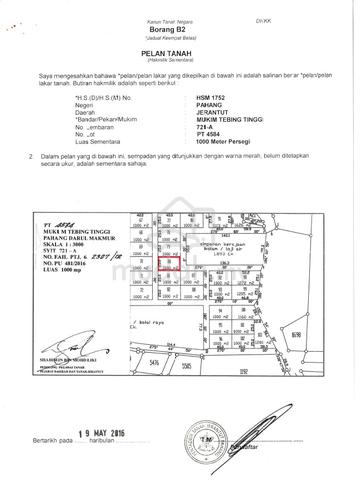 Lot Tanah Banglo 1,000 m² (0.25 Ekar) RPK Kg Sajang, Tebing Tinggi 1