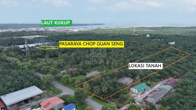 [ International Lot ] Beside Kukup Mainroad Nearby Jetty Kukup / Laut 1