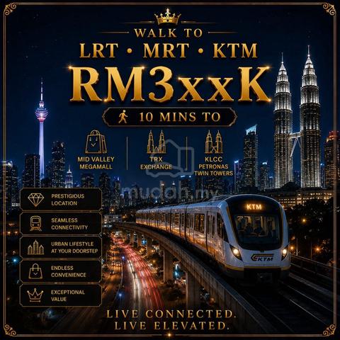 Dual Key!【Only Here Link LRT MRT KTM】10Min to Midvalley KL Sentral TRX 1