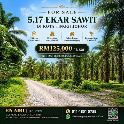 5 EKAR SAWIT Leasehold Non Bumi | KOTA TINGGI JOHOR 1