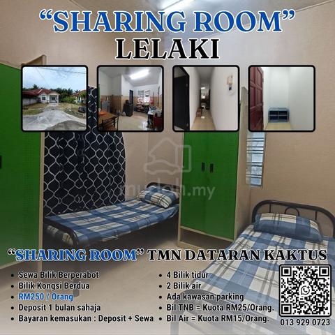 Bilik Sewa Kongsi Berdua Lelaki Pulau Indah 1