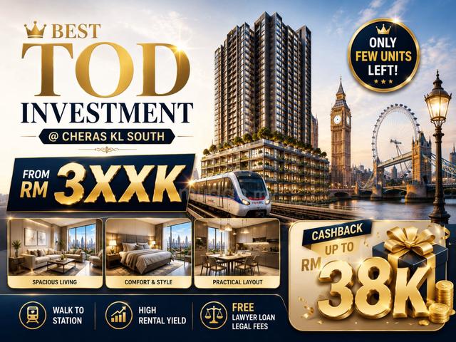 Cheras South【 LRT/MRT Link KL Midvalley 】Mth 1.4k @ Dualkey Furnish !! 1