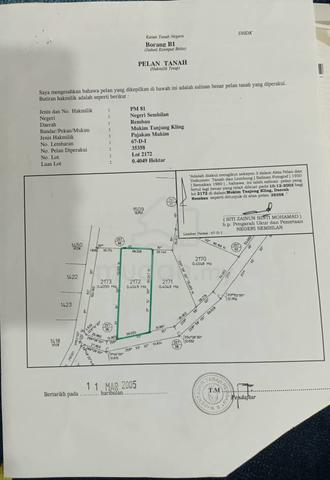 Tanah status lot dusun untuk dijual 1