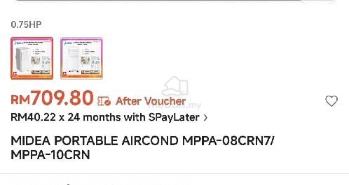 Portable Aircond Midea 0.75 - photo 5 of 5