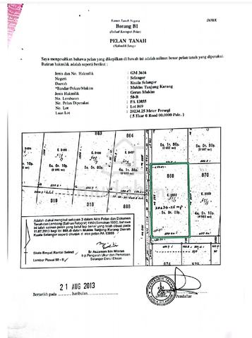 Tanah status bangunan utk dijual 1