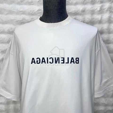 Balenciaga Mirror Logo Crewneck White Tee - photo 3 of 5