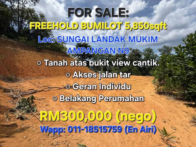 5,850sqft Tanah Lot Banglow SUNGAI LANDAK MUKIM AMPANGAN, N9 1