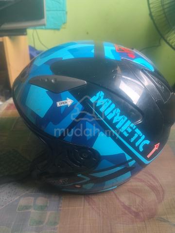 helmet KYT MIMITEC HELLCAT BLUE MAT  - photo 2 of 4