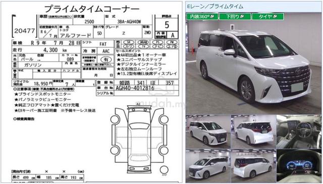 2024 Toyota ALPHARD 2.5 Z Full Spec HUD 4k km 5A - 2