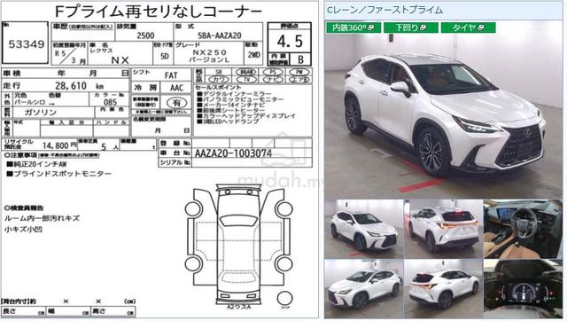 2023 Lexus NX 250 2.5 LUXURY Version L High Spec - 2