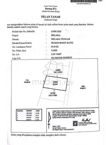 TANAH LOT BANGLO UNTUK DIJUAL – BUKIT KATIL, MELAKA 📍 Loc Strategi 1