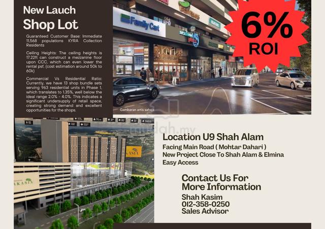 New Shop Lot Shah Alam Facing Main Road With ROI 6% 2