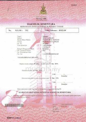 Tanah 3.8 ekar kampung Semungkis Hulu Langat Selangor 1