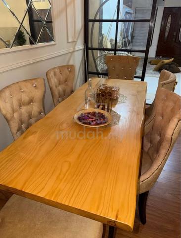 Dining Table with 6 Tufted Chairs - photo 3 of 6