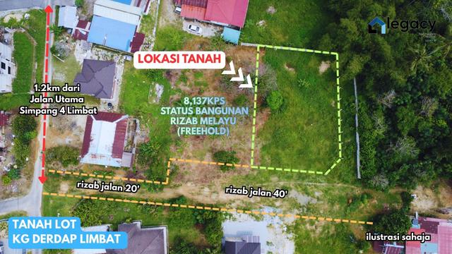 Tanah Bangunan 8137kps Derdap Limbat Kota Bharu Freehold 1