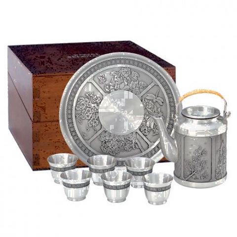 Vtg. Royal Selangor Pewter Tea Set - Four Seasons - Home