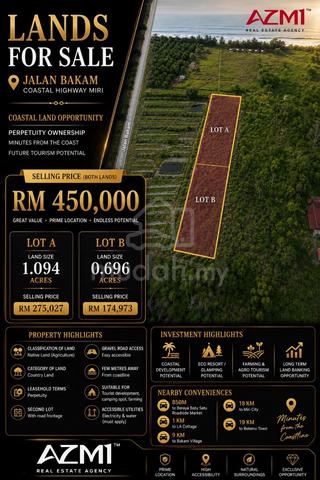Freehold Native Land at Jalan Bakam For Sale Can Buy Either One 1