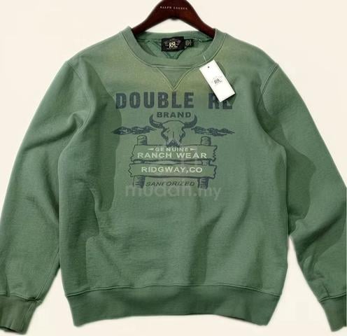 RRL Ralph Lauren Double V Sweatshirt Green Ranch W - photo 4 of 5
