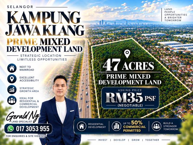 Klang Kampung Jawa 47 Acres Mix Development Land Freehold Main Road 1